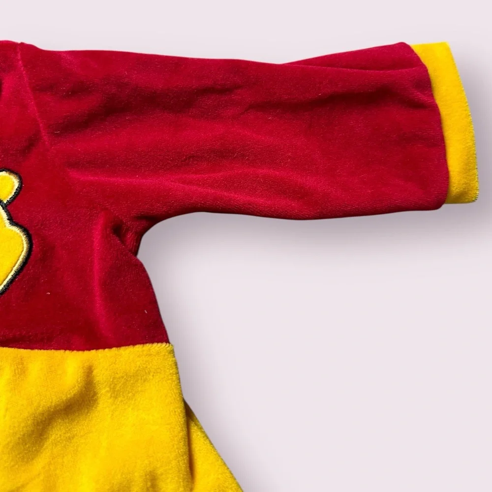 Baby Disney Winnie the Pooh Red and Yellow Onsie Costume PJs With Hood